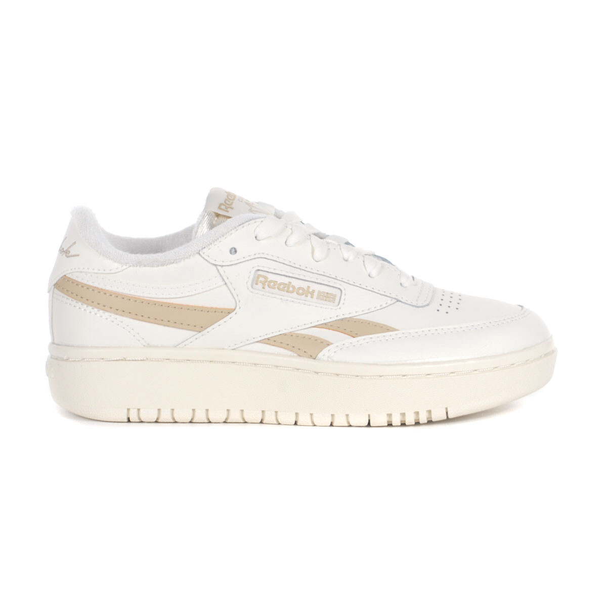 Reebok Women's Club C Double Revenge Chalk/Oat Platform Sneakers
