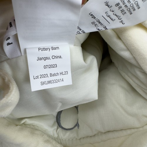 Pottery Barn Faux Fur Alpaca Stocking Ivory Tan Large Monogrammed “C” NWOT - Picture 6 of 6