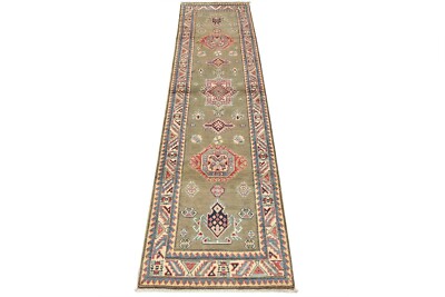 Kazak Runner 2 8  x 9 8  Brown Wool Tribal Hand-Knotted Oriental Rug