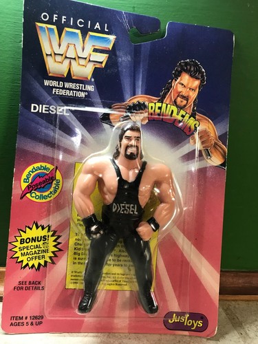 WWF WWE Wrestling Figure NIB JusToys Bend-Ems Dies...
