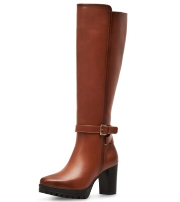 Botas Andrea. botas altas de piel Cafés para mujer Size 6