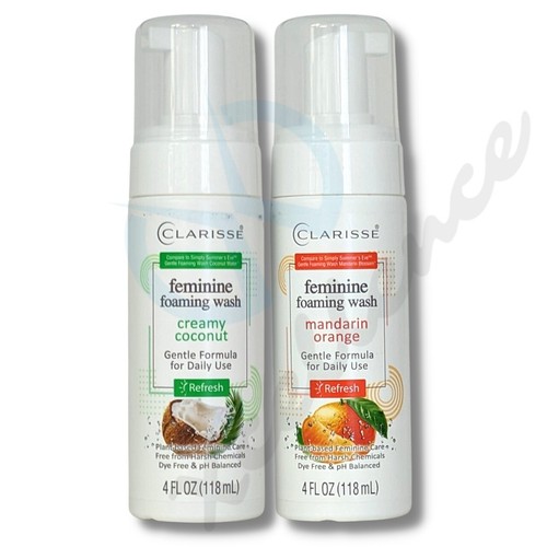 Clarisse Feminine Foaming Wash, Mandarin Orange Creamy Coconut 4 fl. oz
