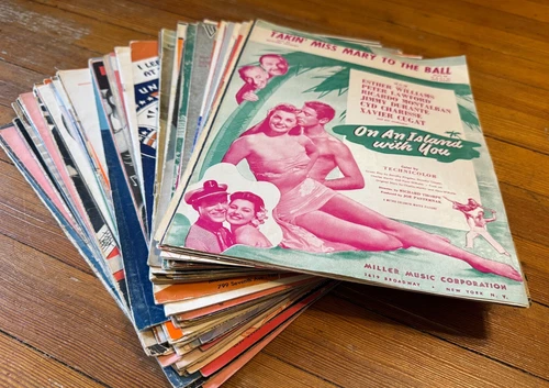 HUGE Lot vtg MOVIES Musicals Sheet Music PLAYS Films 4.5 pounds