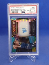 Michael Porter Jr 2018-19 Select Rookie Signatures Auto Tie Dye Prizm PSA 10