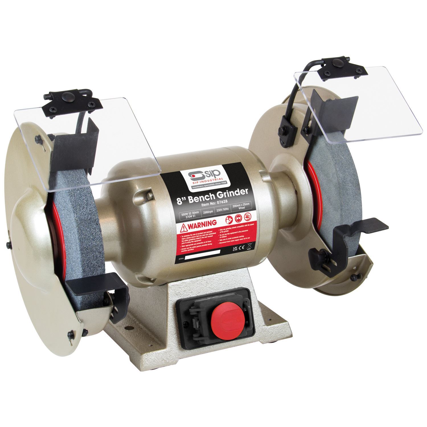 SIP Industrial 8"" Professional Bench Grinder