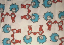 dr seuss thing 1 fun fabric 11 by 10 inch white
