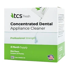 TCS Fresh Dental Appliance Cleaner, 24 Count Professional Strength Concentrated