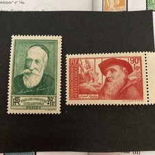 France Année 1937 N° 343/4 Neufs ** Luxe Au Profit Des Chômeurs Intellectuels￼