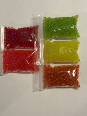 1000 6mm Round Fishing Beads Make Your Own Walleye Spinners.