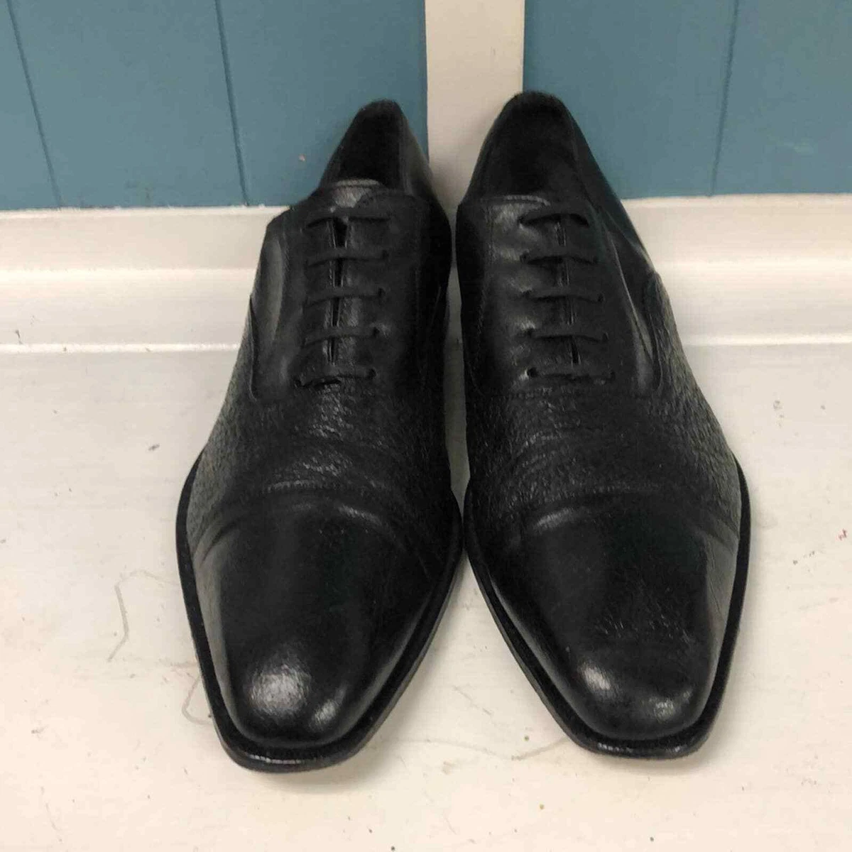 Moreschi lace-up leather derby shoes - Black