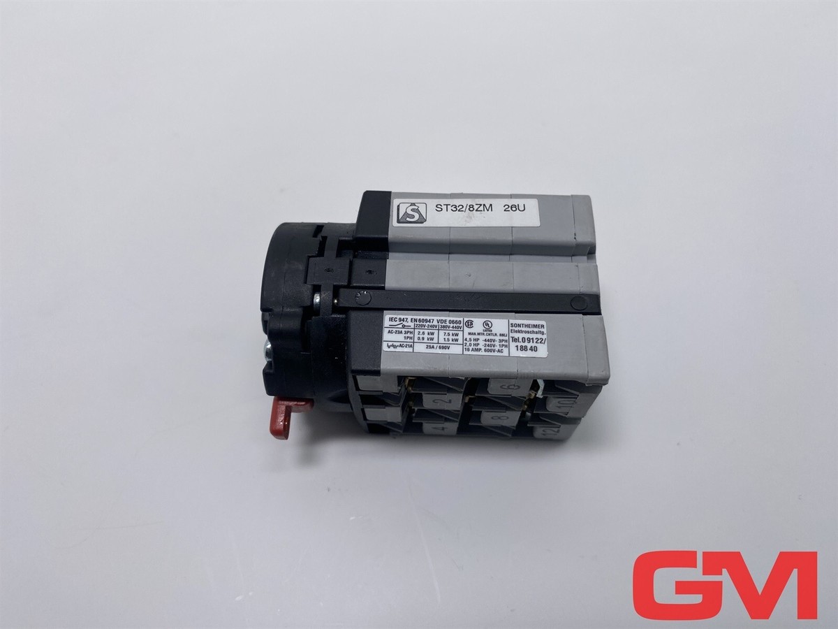 Sontheimer Cam Switch ST32/8ZM 25A Step Switch Without Rotary