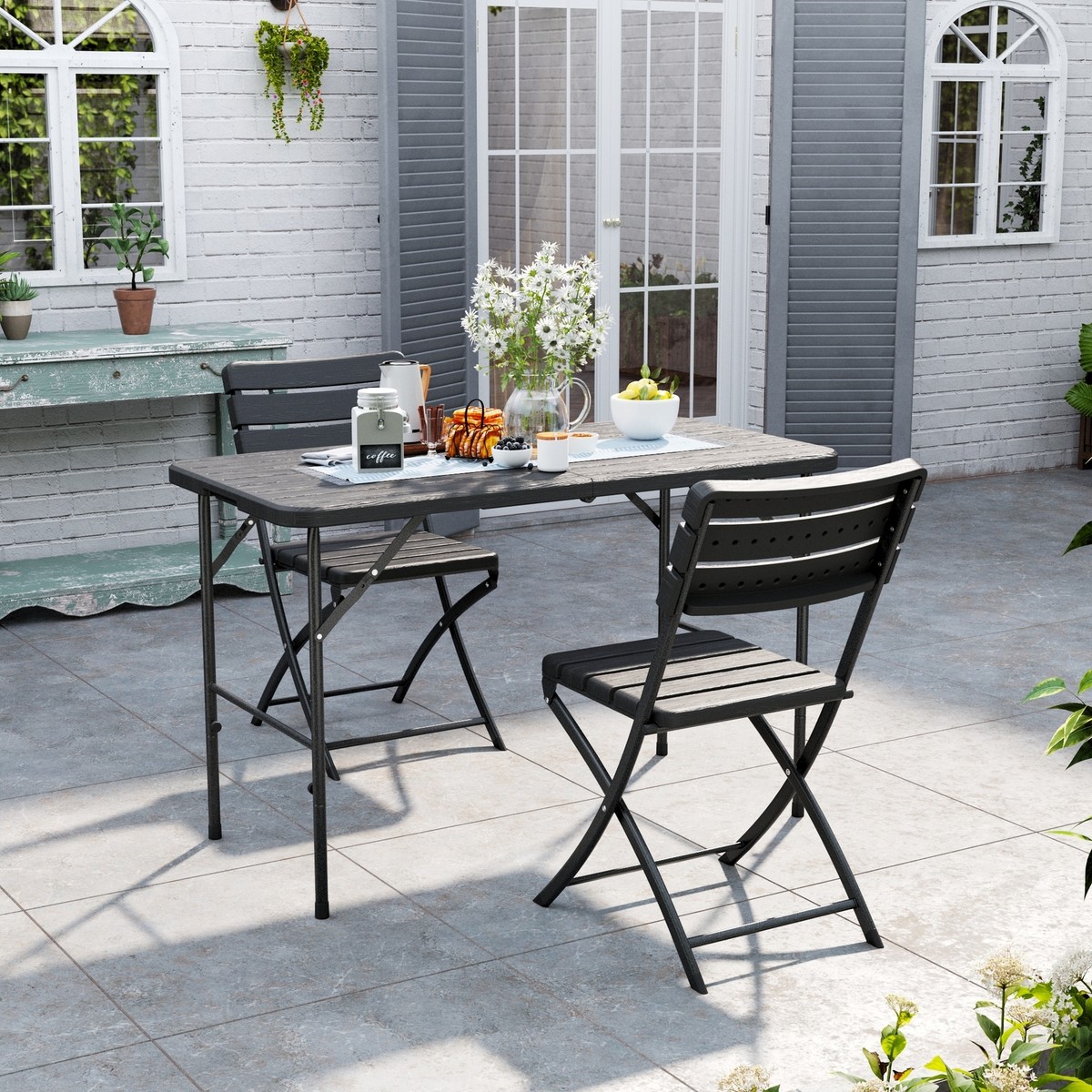 Wood Effect Plastic Garden Furniture Fasci Garden