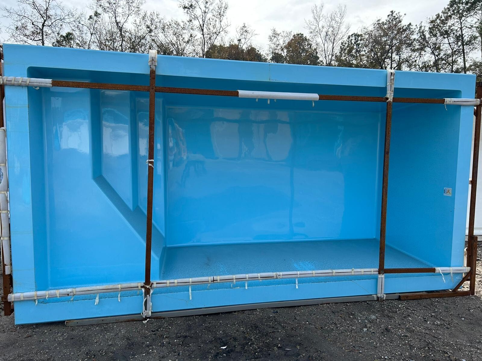 Fiberglass pool shell infinity escada 500 diy kit 8 6 x 16 4 x 4 7