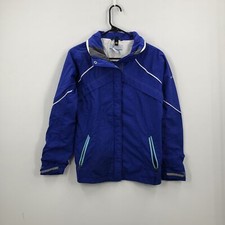 Columbia Boys Blue Interchange Long Sleeve Pockets Windbreaker Jacket Size 14/16