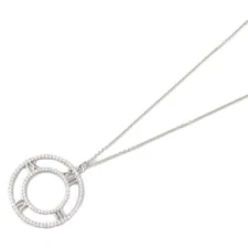 TIFFANY＆CO Atlas Open Medallion Necklace Diamond 18KWG White Gold Used women