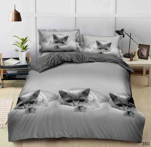 3D Animal Print Duvet Cover Set Duvet Cover Sheet Pillowcase Single Double King - Picture 17 of 24