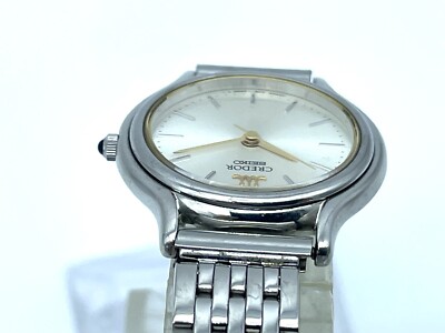 Near MINT Vintage SEIKO Credor Quartz Ladies Watch Silver Dial