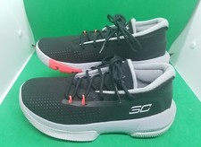 Under Armour SC 3ZERO III Youth Athletic Black Lace Up Basketball Shoes Size 5Y