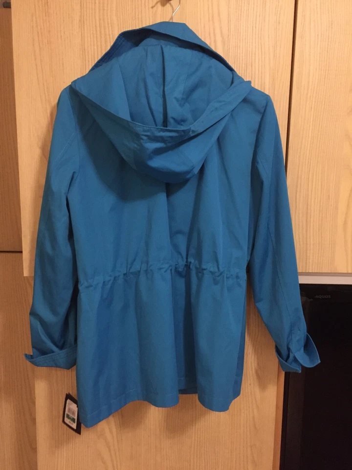 Ellen Tracy Blue Ladies Raincoat Jacket Large - Image 4 of 4