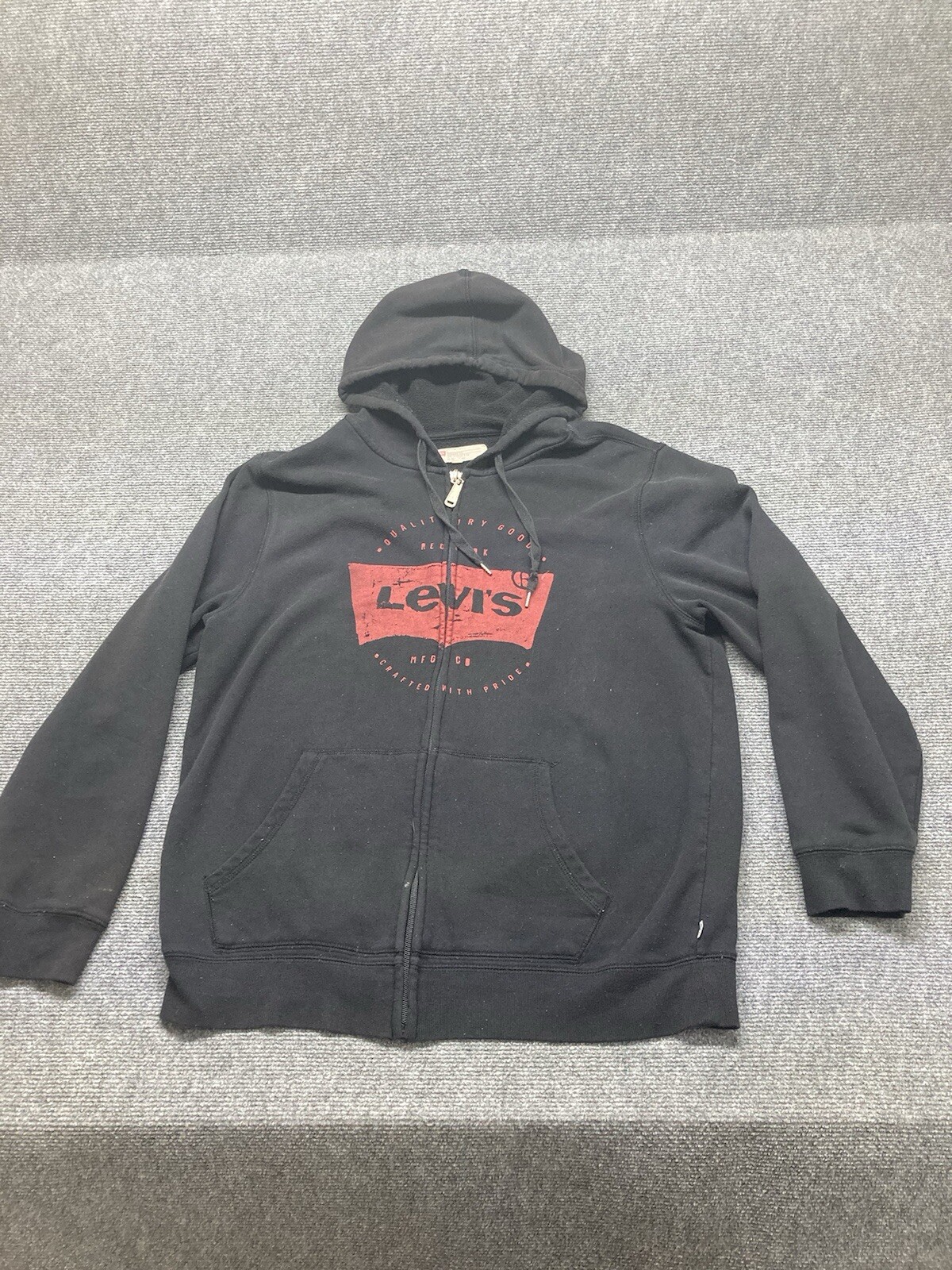 Levis Jacket Men’s Size Large Black Long Sleeve Full Zip Hooded