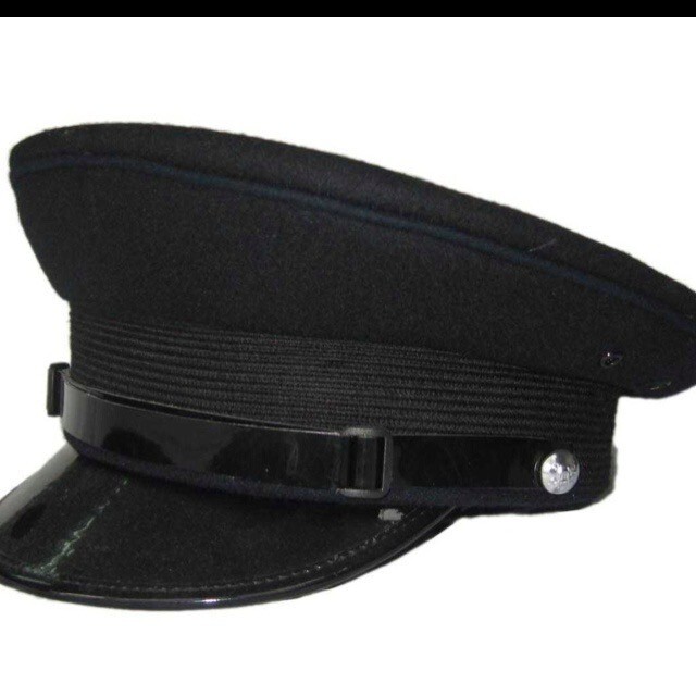 Classic Black Military Cap – Stylish & Functional Headwear