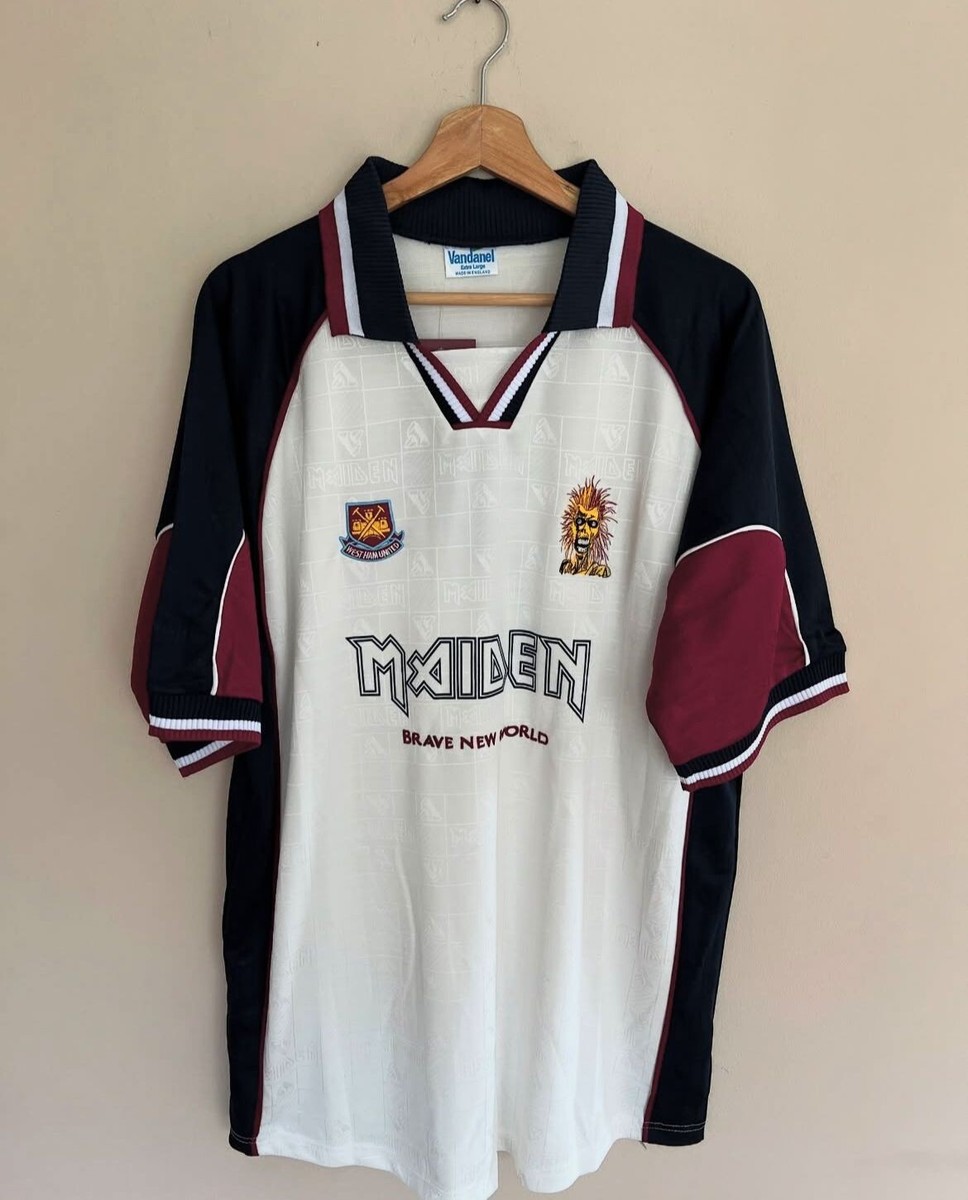 ウェア MAIDEN WEST HAM UNITED RETRO RARE Iron Maiden x West Ham United Vintage Vandanel Retro