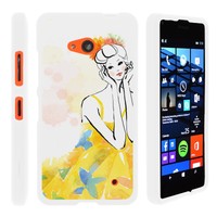 Microsoft Lumia 640 T-mobile Slim Hard Snap On Case Cover Yellow Dress Girl Microsoft Lumia 640 T-mobile Slim Hard Snap On Case Cover Yellow Dress Girl