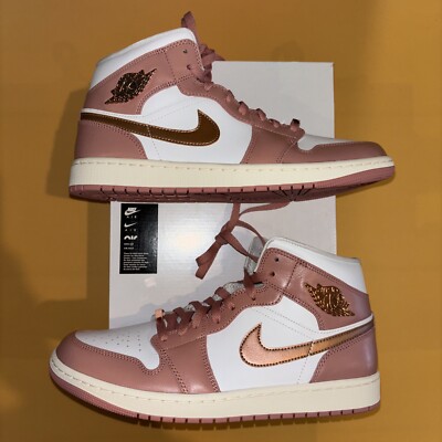 Nike Air Jordan 1 Mid SE Metallic FB9892-670 Men's Size 10.5