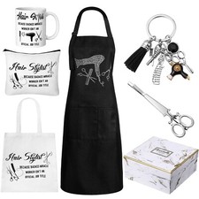 Coume 7 Pcs Hairdresser Gift Set Includes Hair Stylist Apron Tote Bag Makeup ...