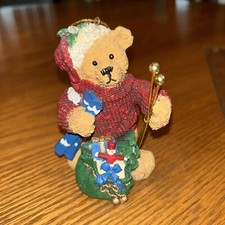 Bear With Ski  s Christmas Ornament