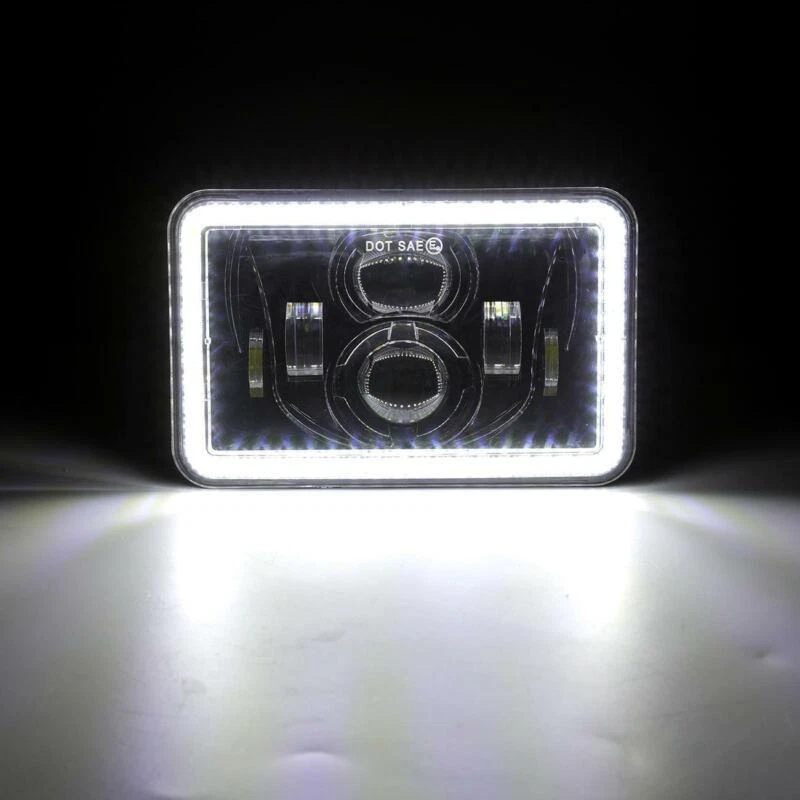 para 1982-1987 GMC C1500 C2500 Suburban 4x6" farol de LED projeto olho de anjo DRL - Imagem 4 de 4