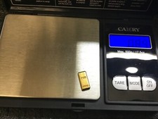 0,80g  Gramm Schrott Gold Bar - Gold Recovery geschmolzen….