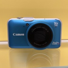 Canon PowerShot SX230 HS 12.1MP 14x Optical Zoom Digital Camera Blue - 90 New