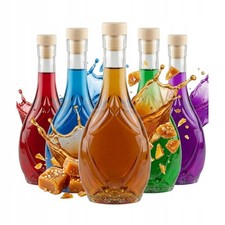 5x Glasflaschen ICONA 250ml Geschenk f&uuml;r Weihnachten Lik&ouml;re Weine Saft