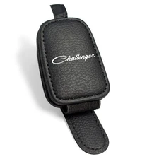 Dodge Challenger Classic Rectangle Leather Magnetic Sunglass Sun Visor Holder