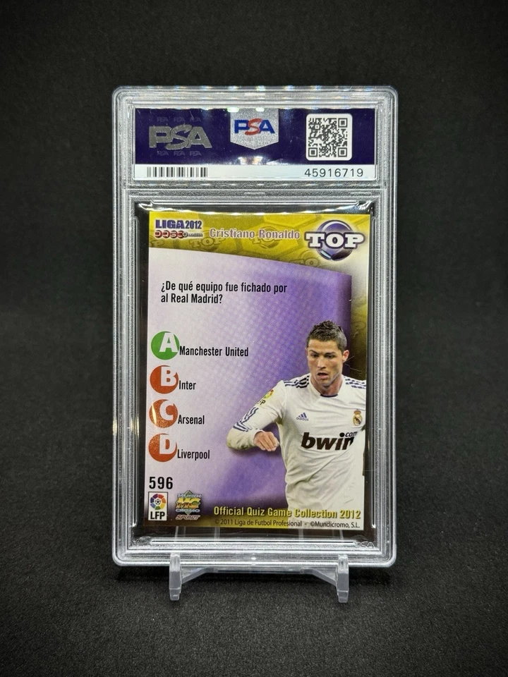 Cristiano Ronaldo 2011 Mundicromo Quite Foil La Liga PSA 9 Como Nuevo Pop2 Foto 3 de 3