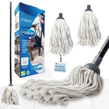Cotton Floor Mops Mop System with Super Absorbent 1 Count (Pack of 1), Silver