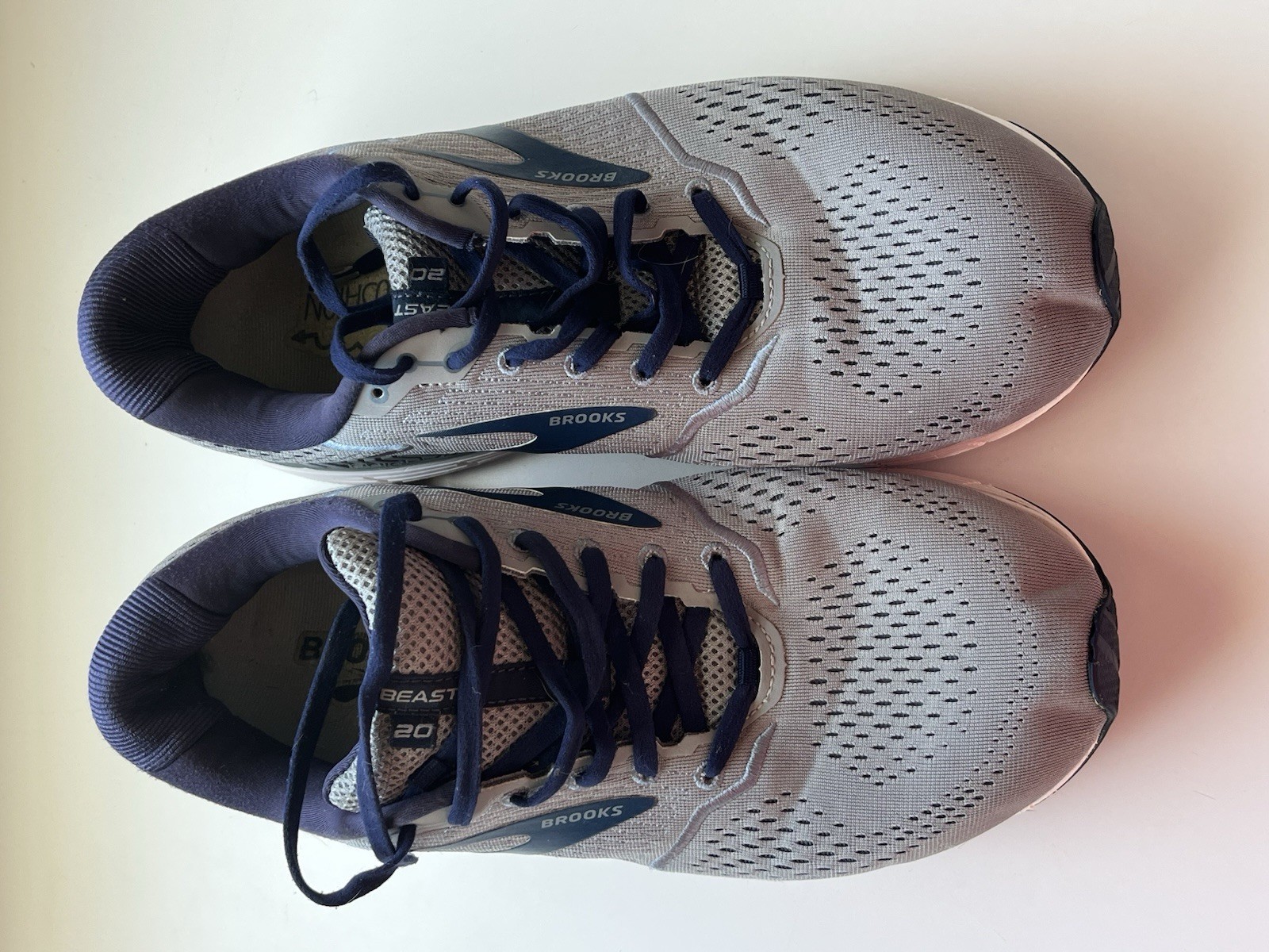 Brooks Beast 20 Extra Wide Men's Running Shoes Gray Navy Mesh Size 12 4E thumbnail 5