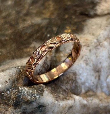 Clogau Welsh 9ct Rose Gold Tree of Life Wedding Ring Size P Wales 375