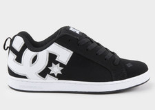 DC Court Graffik Black White Skate Shoes