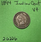 1894 Indian Head Cent / Penny 1c Vf Very Fine