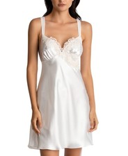 Linea Donatella Sonya Embellished Bridal Satin White Nightgown S