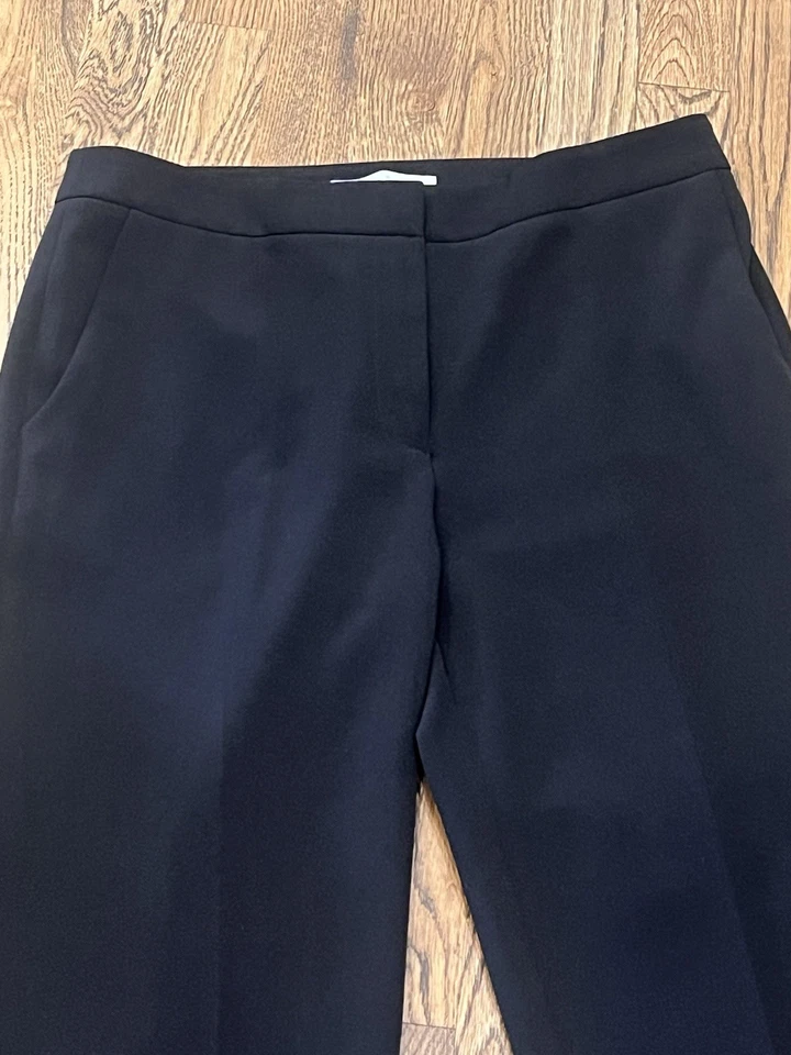 Pantalones de vestir Preston & York para mujer 6 piernas rectas Lana Fit crepé cremallera negros Foto 2 de 4