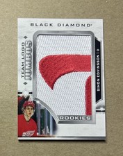 2023-24 Black Diamond Hockey Simon Edvinsson Rookie Team Logo Jumbo Relic Card