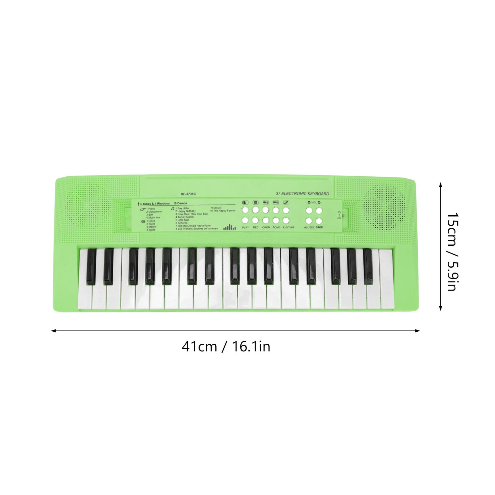 Tastiera Pianoforte Elettronica Verde Bambini 37 Tasti Tastiera Pianoforte Educativo SG