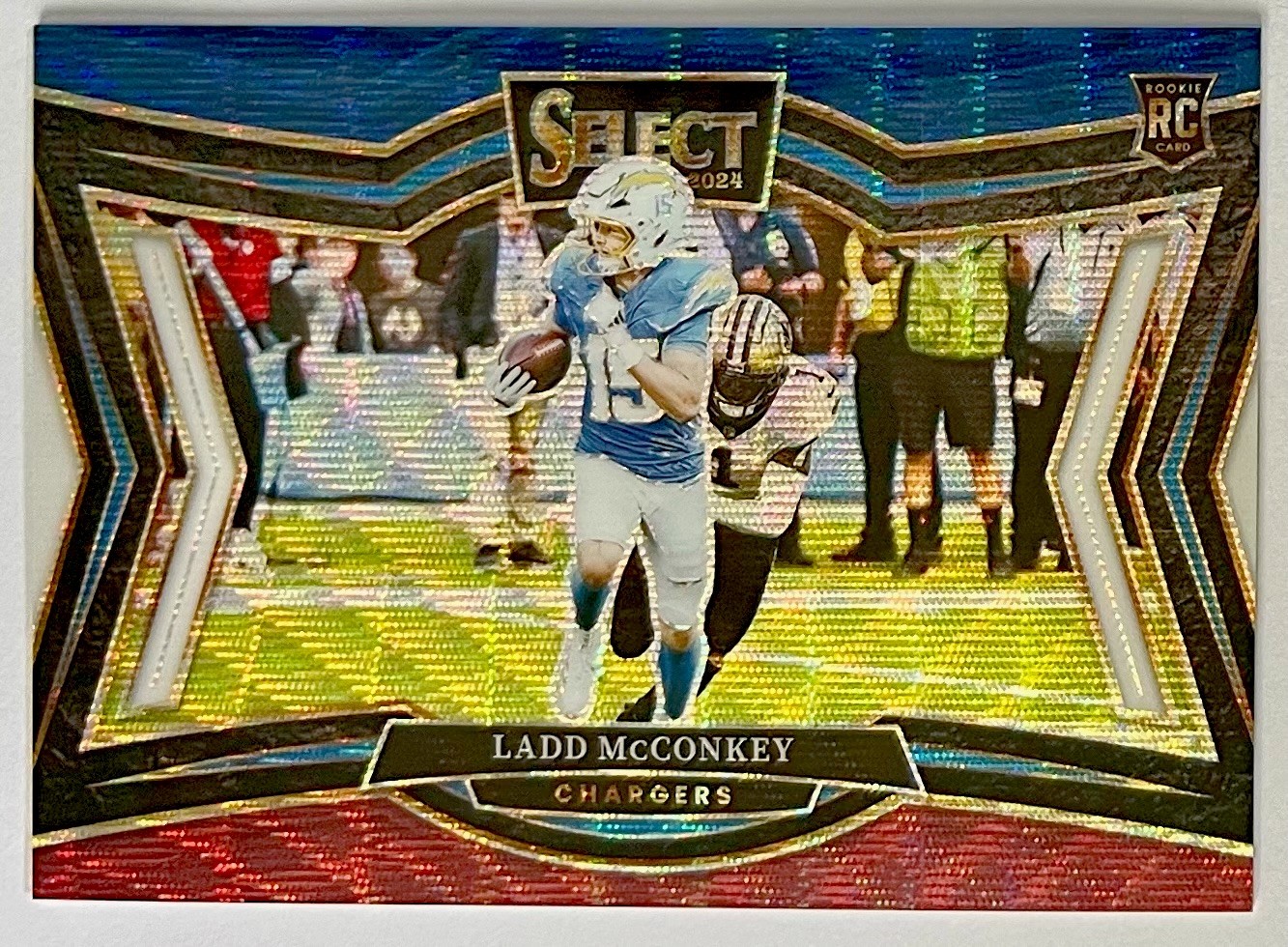 2024 Panini Select - Field Level Ladd McConkey #478 Tri-Color Prizm #/99 (RC)