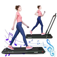 2.25HP Under Desk Electric Pad Treadmill Running Machine Green