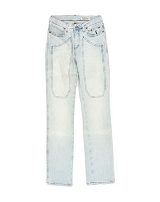 JECKERSON Damen Straight Jeans W27 L32 blau Baumwolle QR03