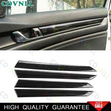 For Honda Accord 2018-2022 Black Wood Interior Door Panel Strip Cover Trim 4PCS