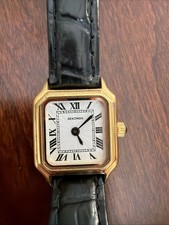 Sekonda Limited Edition Gold Ladies Wristwatch Black Leather Band - 20mm Case